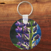 Purple Flowers Foto Spring Key Ring Schlüsselanhänger (Vorderseite)