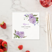 Purple Flowers Garden Baby Dusche Serviette (Beispiel)