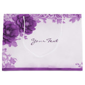 Purple Flowers Geblüht Geschenktasche Große Geschenktüte (Vorderseite)