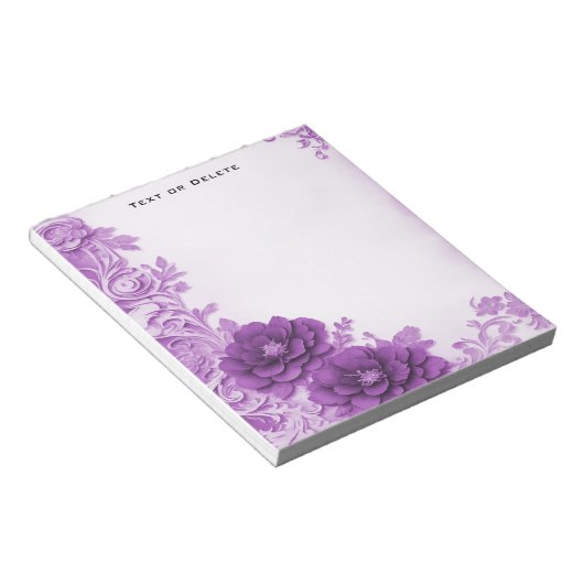 Purple Flowers Geblüht Notepad Notizblock (angewinkelt)