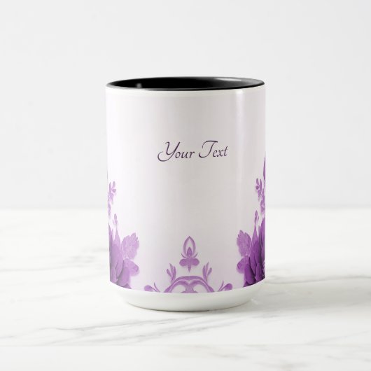 Purple Flowers Geblüht Tasse (Zentrum)