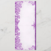 Purple Flowers Geblüht Wedding Menu Menükarte (Rückseite)