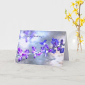 Purple Flowers Geburtstagskarte Karte (Gelbe Blume)