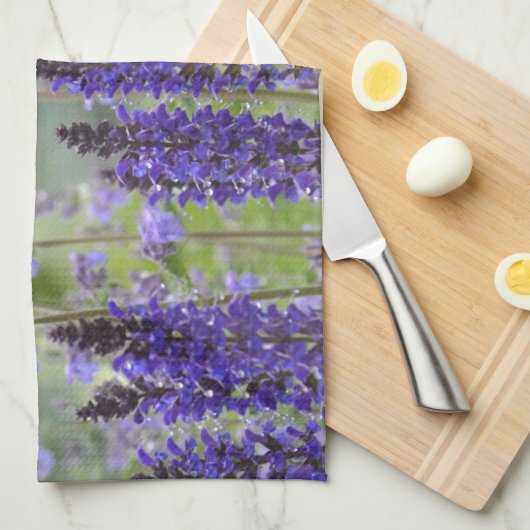 Purple Flowers Geschirrtuch (Viertel Falte)