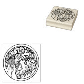 Purple Flowers Goddess Gummistempel (Stempel)