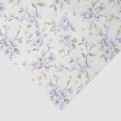 Purple Flowers Gold Stars Moons Birthday Seidenpapier (Ausschnitt)