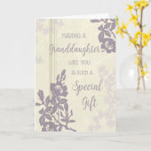 Purple Flowers Grandtochter Geburtstag Karte (Gelbe Blume)