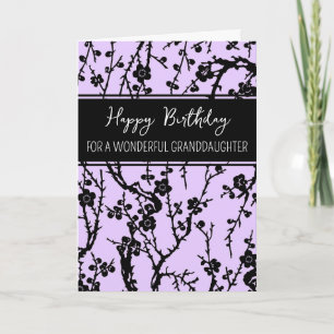 Purple Flowers Grandtochter Geburtstag Karte