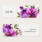 Purple Flowers & Greenery Geschenkkarte (Vorne & Hinten)