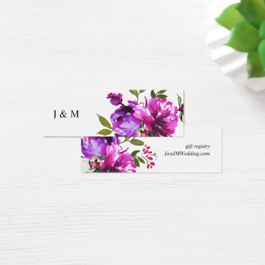 Purple Flowers & Greenery Geschenkkarte (Schreibtisch)