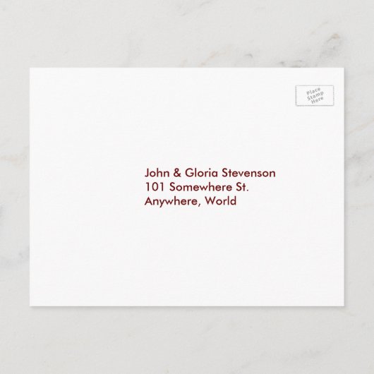 Purple Flowers Heart Wedning Dinner UAWG Postcard Einladungspostkarte (Rückseite)