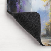 Purple Flowers House Mousepad (Ecke)