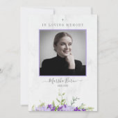 Purple Flowers in Loving Memory for Funeral (Vorderseite)