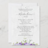 Purple Flowers in Loving Memory for Funeral (Rückseite)