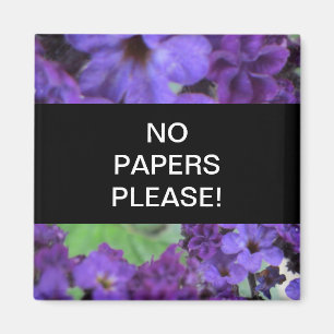 Purple Flowers Keine Papers Bitte Magnet