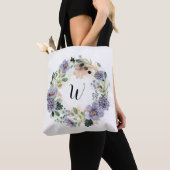 Purple Flowers Kleider Monogram Tote Bag Tasche (Von Nahem)