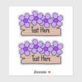 Purple Flowers Label (Blatt)