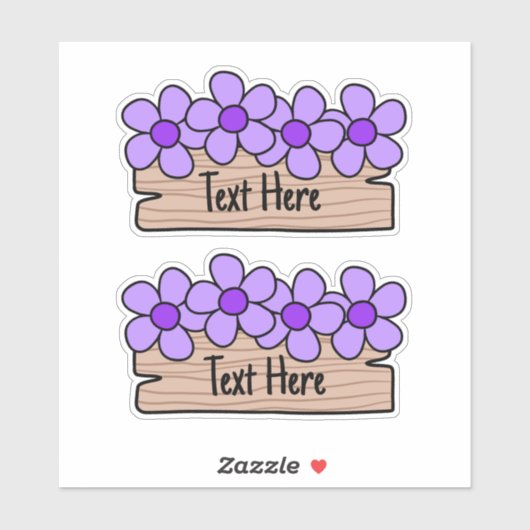 Purple Flowers Label (Blatt)