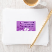 Purple Flowers Label Adressaufkleber (Insitu)