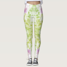 Purple Flowers Leggings