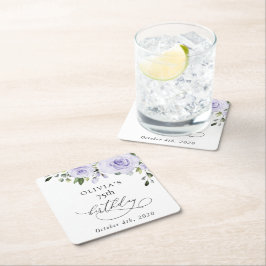 Purple Flowers, Lilac Flowers, Boho, Birthday Rechteckiger Pappuntersetzer