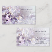 Purple Flowers Luxury Visitenkarte (Vorne/Hinten)