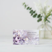 Purple Flowers Luxury Visitenkarte (Stehend Vorderseite)