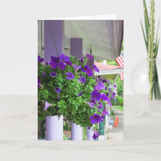 Purple Flowers - Martha's Vineyard Karte (Vorderseite)