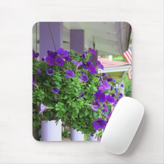 Purple Flowers - Martha's Vineyard Mousepad (Mit Mouse)