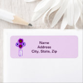 Purple Flowers Mason Jar Address Labels (Insitu)