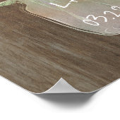 Purple Flowers Mason Jar Rustic Wedding Willkommen Poster (Ecke)