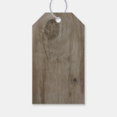 Purple Flowers Mason Jar Rustic Wood Geschenkanhänger (Rückseite)