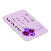 Purple Flowers Mason Jar speichern das Date Magnet (Rechte Seite)