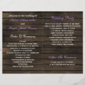 Purple Flowers Mason Jars Barn Wood Wedding (Rückseite)