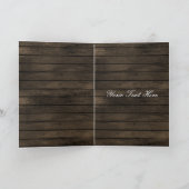 Purple Flowers Mason Jars Barn Wood Wedding Dankeskarte (Innenseite)