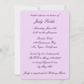 Purple Flowers Mason Jars Bridal Dusche Einladung (Rückseite)