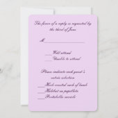 Purple Flowers Mason Jars Response Card Einladung (Rückseite)