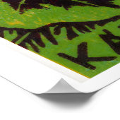 Purple Flowers Matchbox Art Print, Hungarian Poster (Ecke)