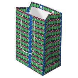 Purple Flowers - Medium Gift Bag Mittlere Geschenktüte