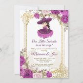 Purple Flowers Mexican Fiesta Couple Dusche Einladung (Vorderseite)