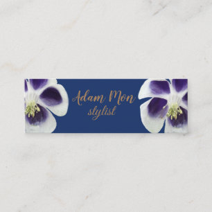 Purple Flowers Mini Business Card Visitenkarte