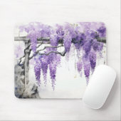 Purple Flowers Mousepad (Mit Mouse)