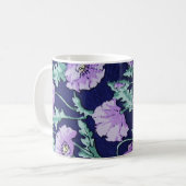 Purple Flowers Muster Kaffeetasse (Vorderseite Links)