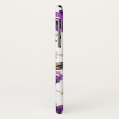 Purple Flowers Muster mit Monogramm Case-Mate iPhone Hülle (Hinten/Links)