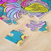Purple Flowers Muster Puzzle (Seite)