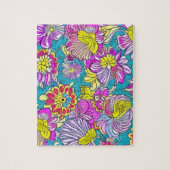 Purple Flowers Muster Puzzle (Vertikal)