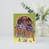 Purple Flowers Muttertagskarte Postkarte (Stehend Vorderseite)