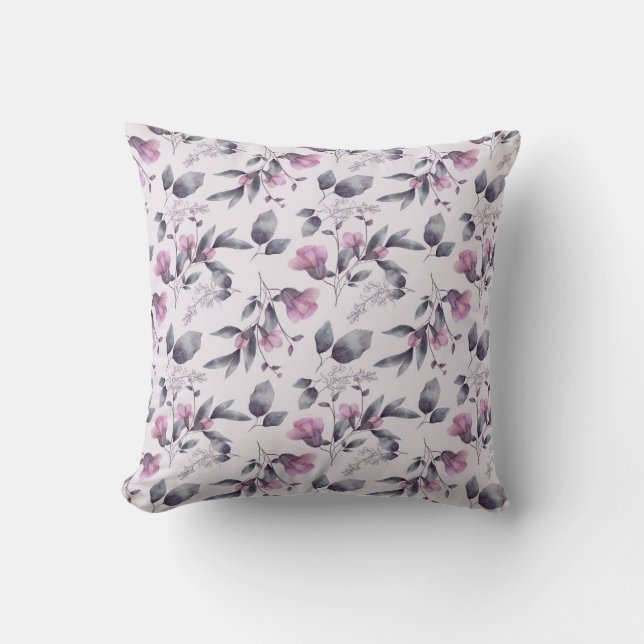Purple flowers on a throw pillow kissen (Vorderseite)