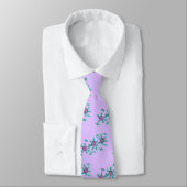 Purple Flowers on Lavender Pattern, Ties Krawatte (Gebunden)