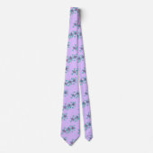 Purple Flowers on Lavender Pattern, Ties Krawatte (Vorderseite)